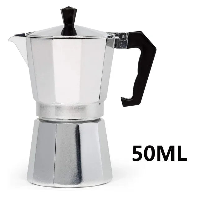 Electric Espresso Coffee Maker Moka Pot 50/100/150ml - Durable and Practical Coffeeware