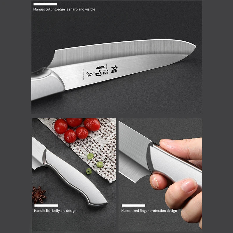 New steel handle Chef's knife, Sushi non-stick salmon knife Sharp multi-purpose fruit knife for home kitchen,kitchen accessories
