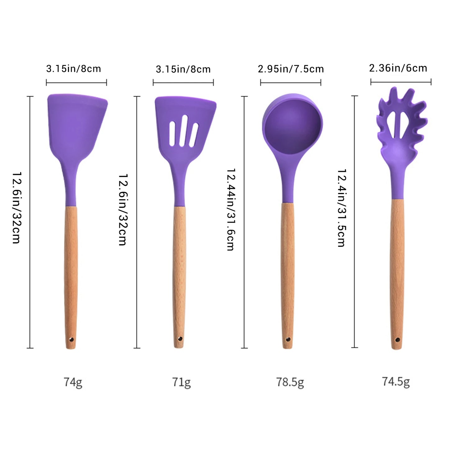 Silicone Kitchen Cookware Set with Food Grade Material Spatula Utensil Holder for Baking and Outdoor Grilling
