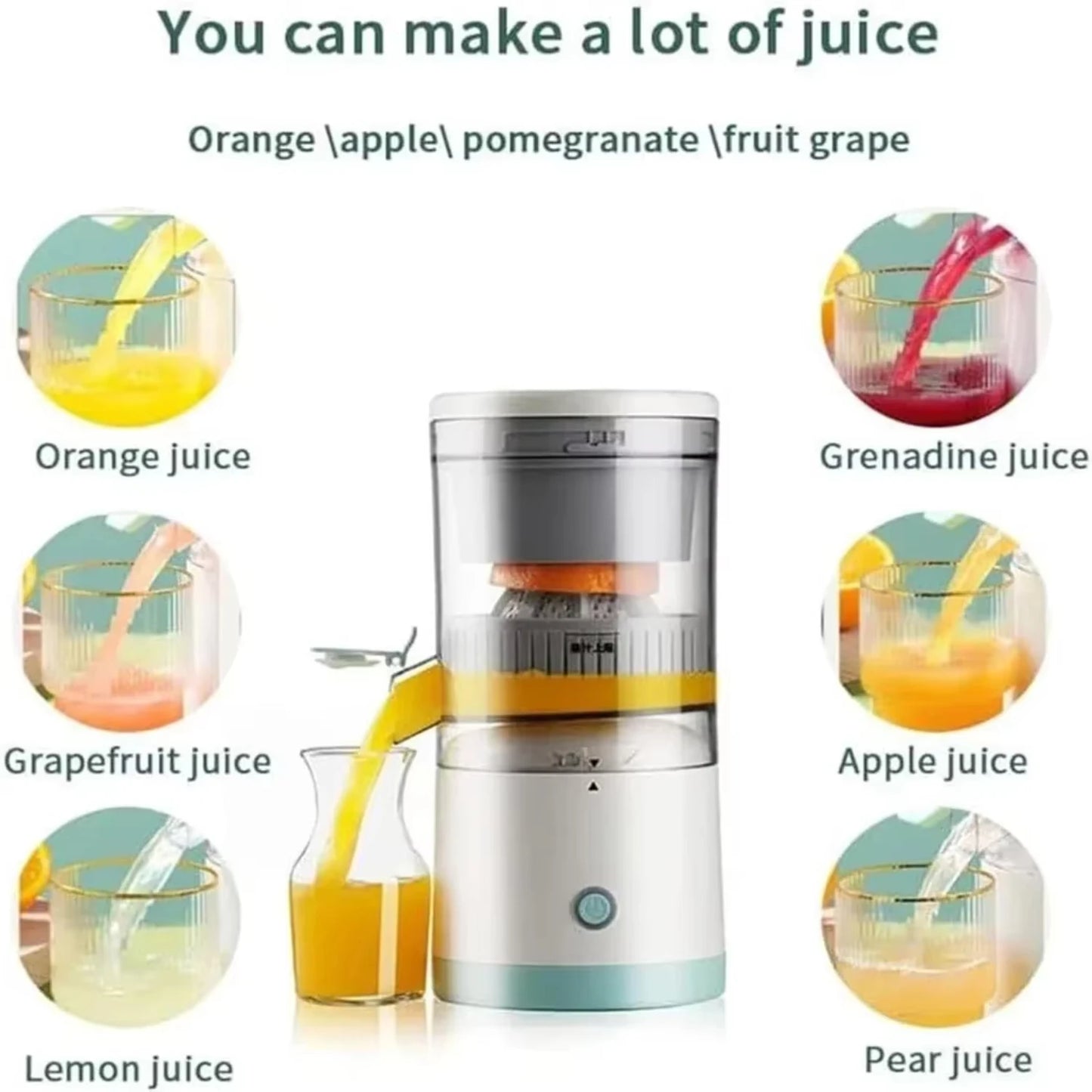 Juicer Citrus Lemon Squeezer USB Charging Kitchen Fruit Blender