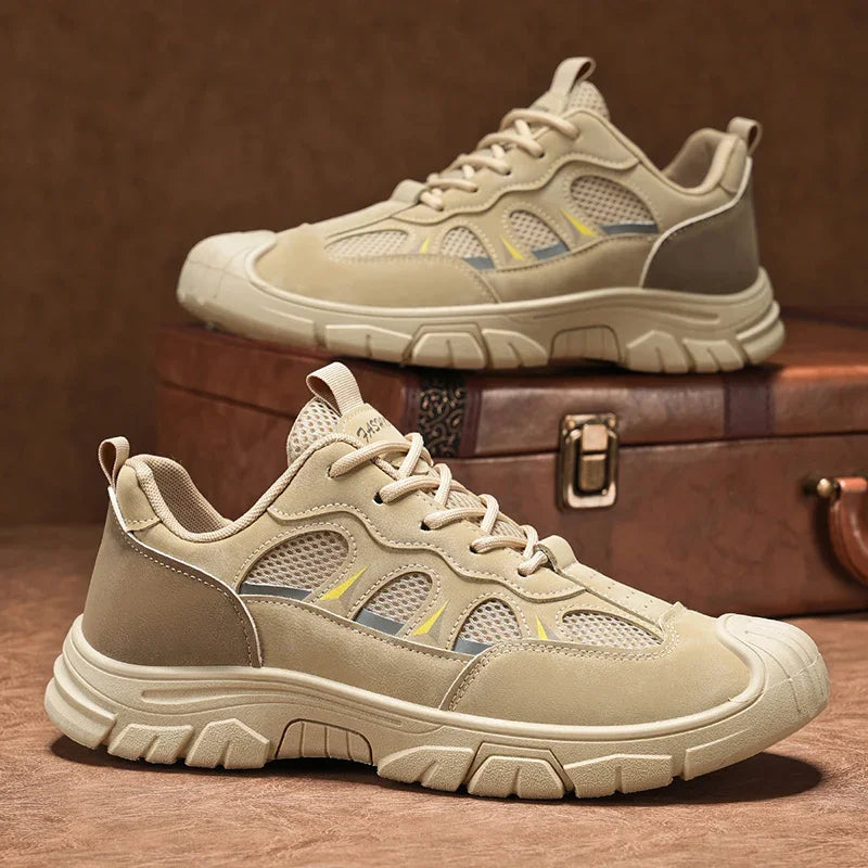 Men's Thick Soled Sports Shoes 2025 New Vulcanized Hiking Summer Breathable Leisure Hiking Shoes Hot Selling Mesh Hiking Shoes