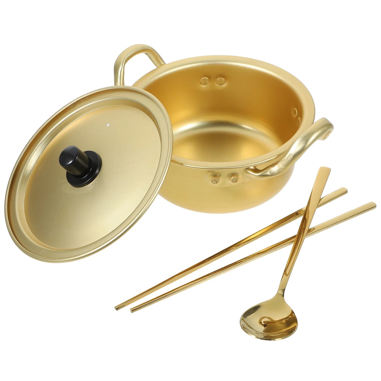 Wok Instant Noodle Pot Frying Pan Korean Ramen Saucepan Kitchen Aluminum Small Hot