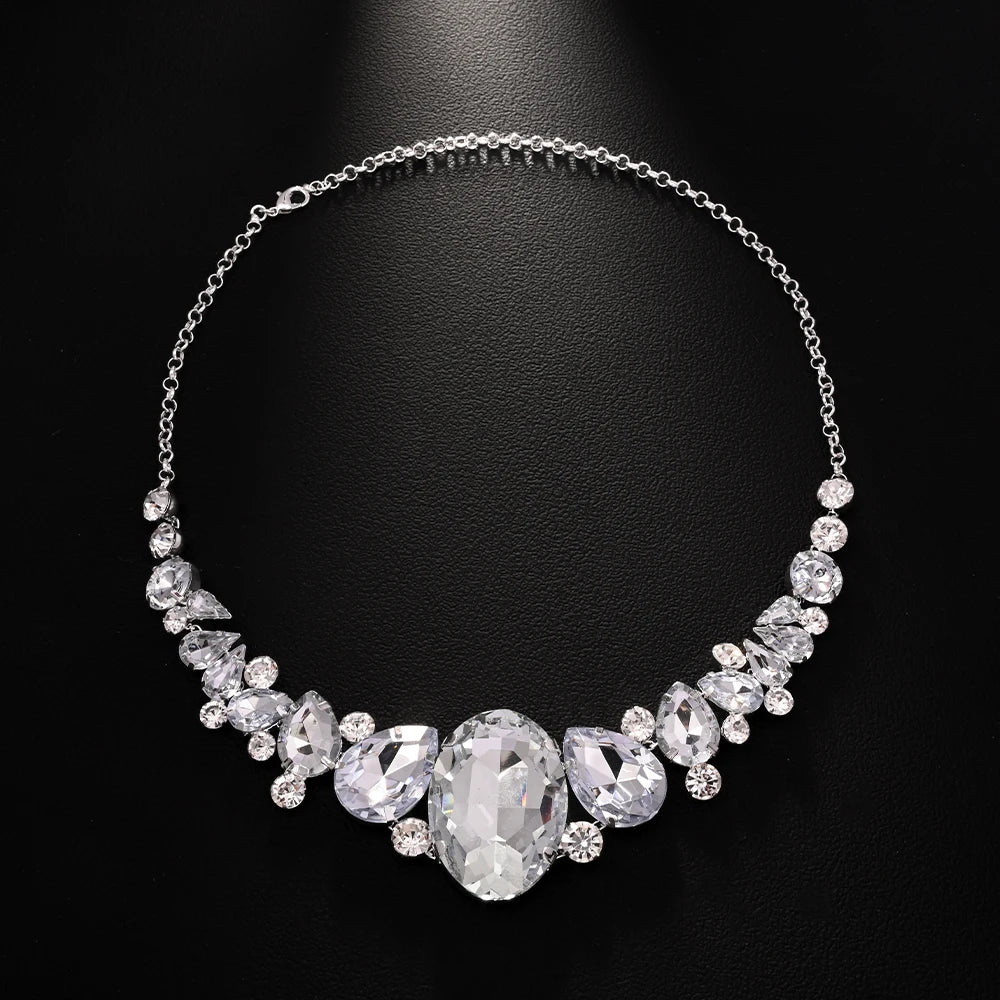 Stonefans Trend Exaggerated Crystal Choker Necklace Wedding Accessories 2025 Fashion Large Rhinestone Collar Choker for Women