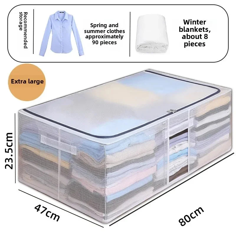 Extra Large and Short Storage Box Shoe and Clothing Storage Dust-proof and Moisture-proof Flat Storage Cabinet Under The Bed