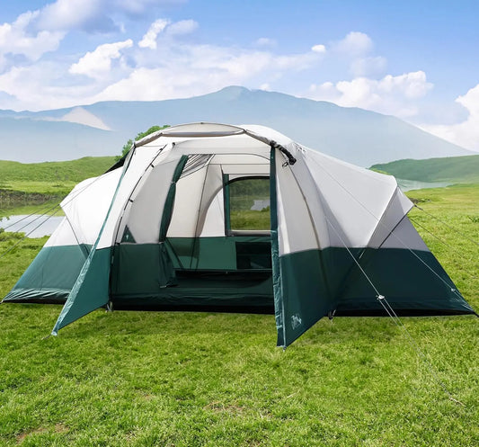 6/8/10/11 Person Camping Tent with Porch Family Tents for Camping Big Dome Tunnel Tent Includes Rainfly, Easy Setup Large Tents