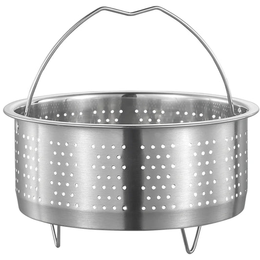 Stainless Steel Rice Steamer Pot Dumpling Round Basket for Seafood Rack Pressure Cooker