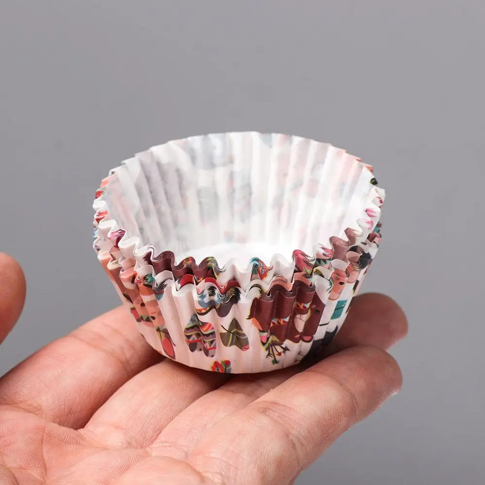 100PCS Grease-proof Cake Paper Cups Animal Flower Muffin Cup Cupcake Baking Mold Bakeware DIY Pastry Tools Kitchen Accessories