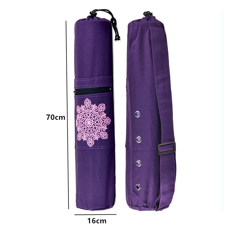 Hot Yoga Mat Cover Wear Resistant Canvas Yoga Backpack Breathable Sports Fitness Canvas Bag Yoga Blankets Accessories