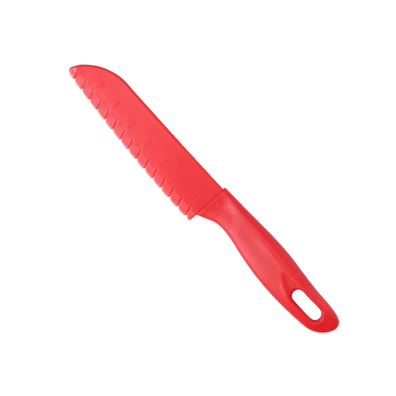 Kids Knife Plastic Fruit Sawtooth Cutter Safe Kitchen Chef Bread Lettuce Toddler Cooking Paring Knives Children's Knife For Kids