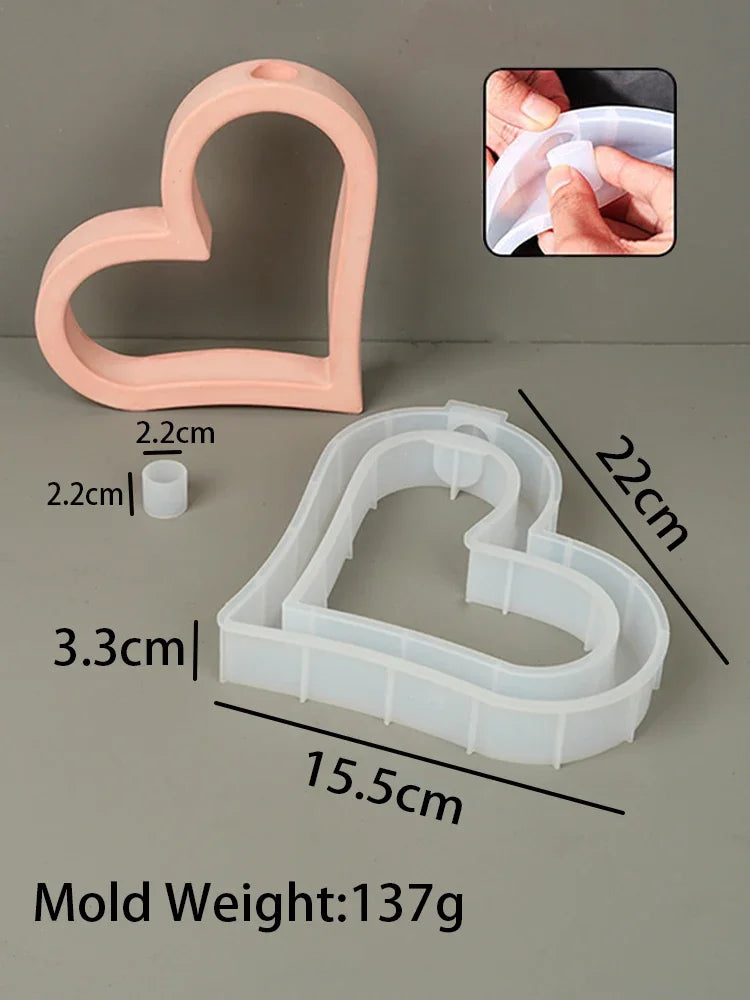 DIY Nordic Style Vase Mould Plaster Concrete Hydroponic Test Tube Flower Arrangement Ornaments 3D Craft Flowerpot Silicone Molds