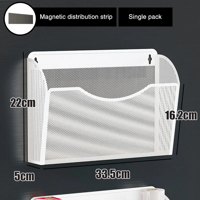 Refrigerator Magnet Storage Box Hanging Basket Storage Rack Magnetic Magnet Stone Side Wall Multi-Function Organization