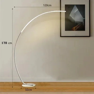 Nordic  Black White Floor Light LED Corner Floor Lamp Simple For Dining Room Living Room Bedroom Study Home Decor Stand Light