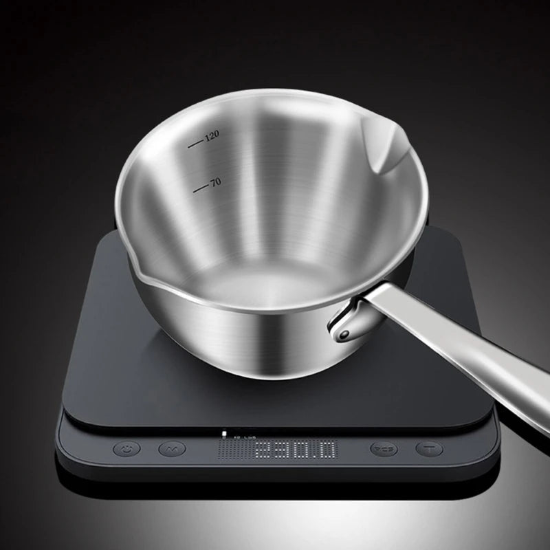 Long Handle Cooking Saucepan Small Soup Pot Flat Bottom Frying Pot Cookware Dropship
