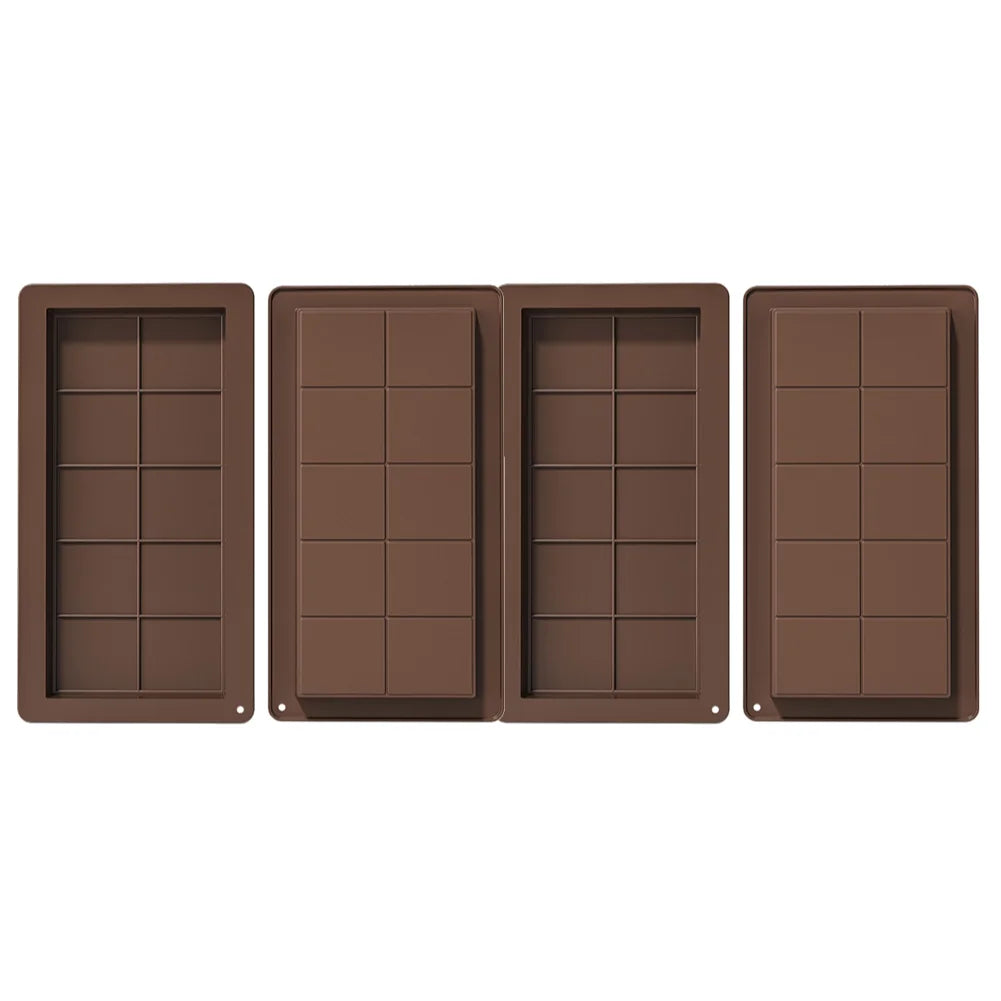 1/2PCS 10-hole Chocolate Bar Mold 3D Silicone Dubai Chocolate Mold for Stuffed Bar Silicone Molds Birthday Cake Handmade Gifts