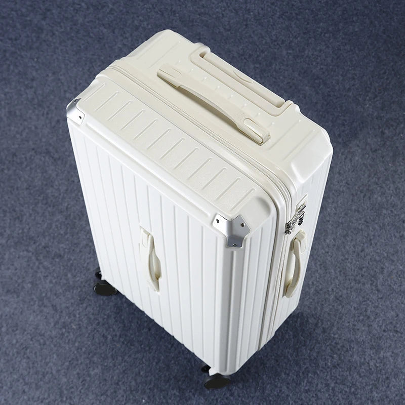 Travel Suitcase 28/32/34 Inch Large Capacity Free Shipping Rolling Luggage Unisex White Travel Box on Wheels Shipping from US