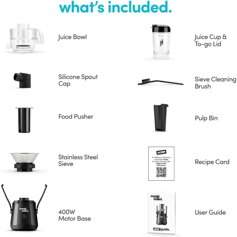 Mini Juicer With Cup Black Fruit Juice Extractor and Vegetables Blender Machine Orange Kitchen Appliances Home