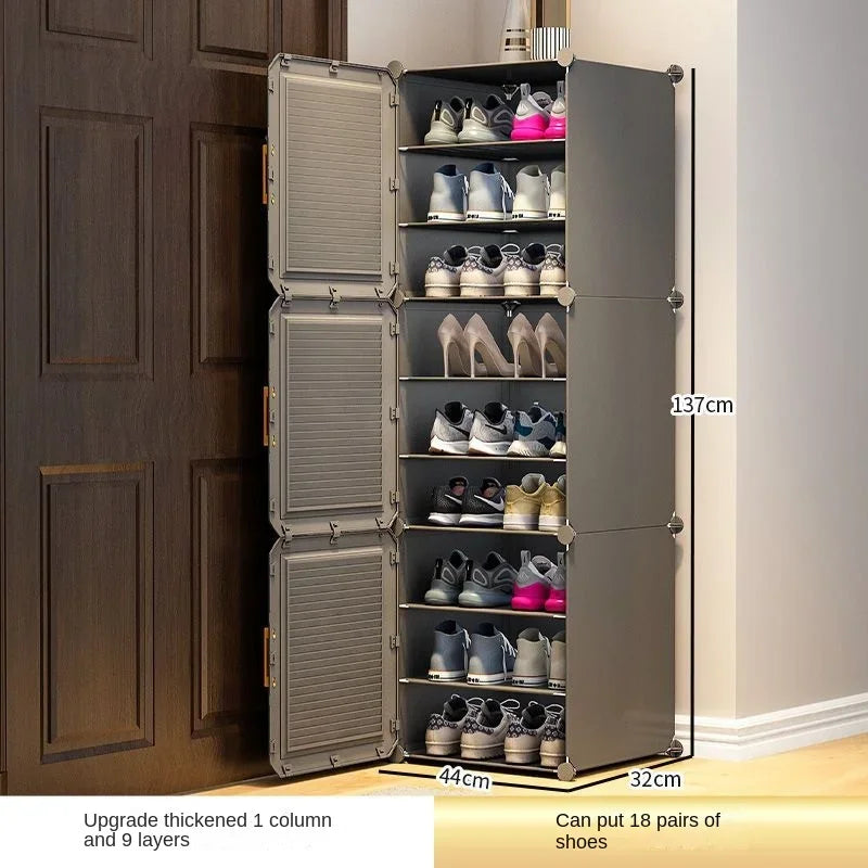 Bedroom Living Room For Assemble Storage Shelf Multilayer High-Capacity Dustproof Cabinet Household Shoe Rack Hallway Foldable