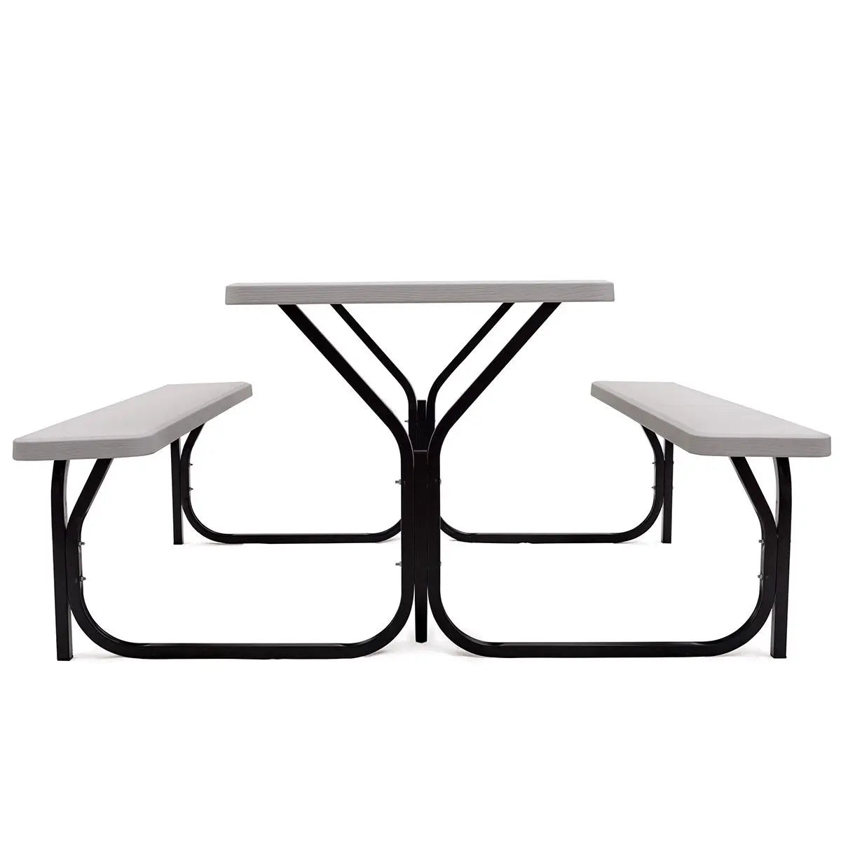 Picnic Table Bench Set Outdoor Backyard Patio Garden Party Dining White