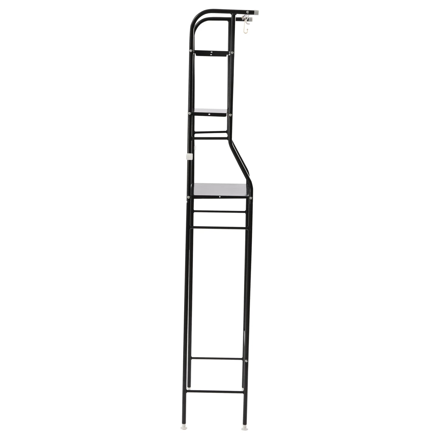 Black Metal 4-Tier Over The Toilet Rack Space Saver Organizer Storage For Bathroom