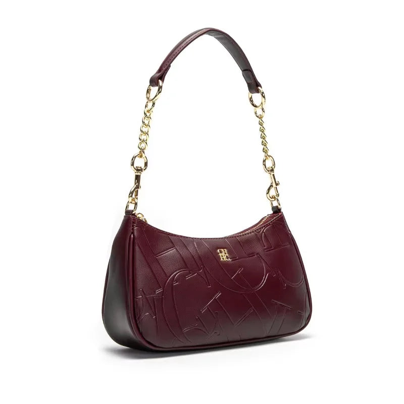 CH Luxury Brand Fashion Large Capacity Bent Moon Bag Women's Handbag Fashion Partition Durable Simple Shoulder Crossbody Bag