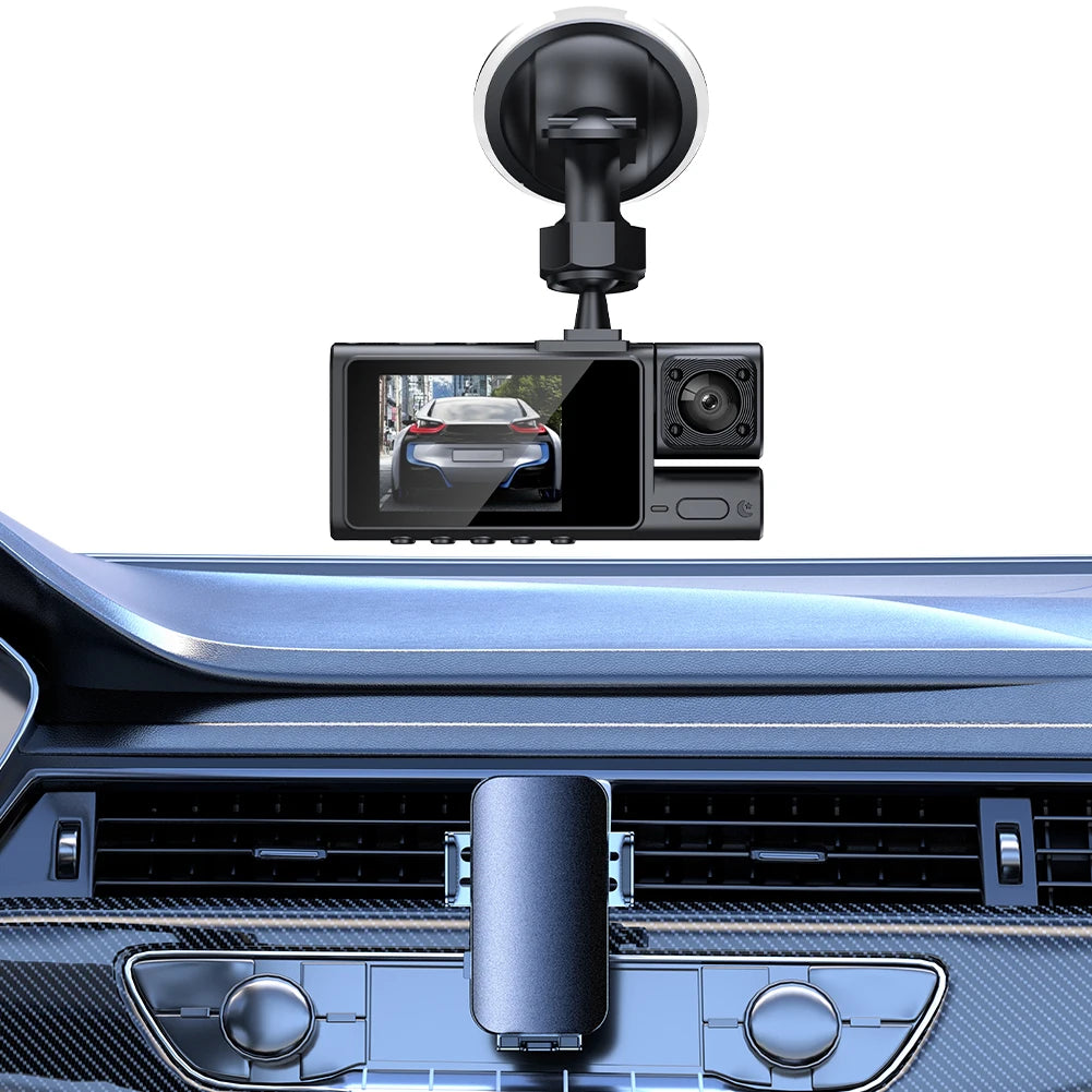 3Channel Dash Cam For Car Camera 1080P Video Recorder Car Front Rear View DVR Night Vision Camera WiFi Auto Driving Recorder