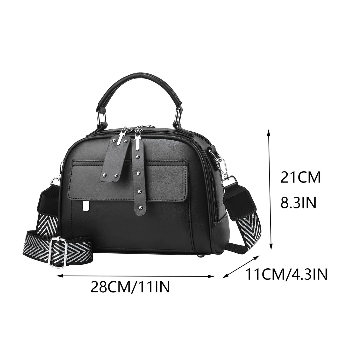 Retro Women's Handbag Crossbody Bags 2024 Korean Fashion Handbag Vintage Women's Shoulder Bag Mini Multi-function Pu Leather Bag