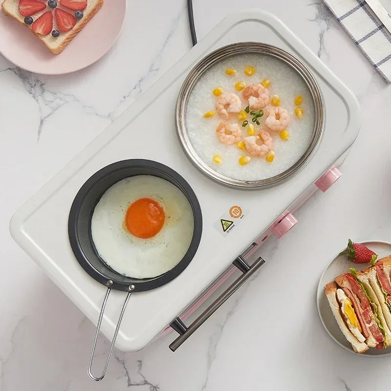 5L 4 In 1 Breakfast Mini Bread Maker Toaster Oven Omelet Non-Stick Frying Pan Boiled Egg Hot Pot Boiler