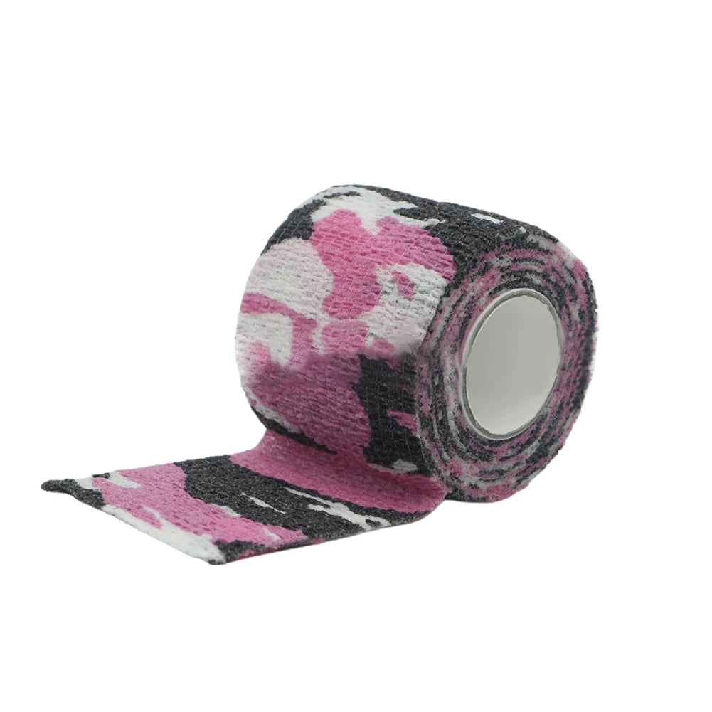Hand Tool Camo Form Reusable Self Cling Camo Hunting Rifle Provide Insulation Fabric Tape Wrap Polyester Camouflage Equipment