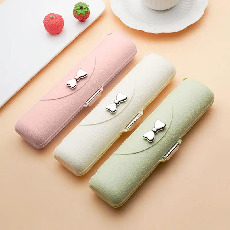 2/3PCS stainless steel portable cutlery student outdoor good-looking Korean spoon fork and chopsticks storage box gift set