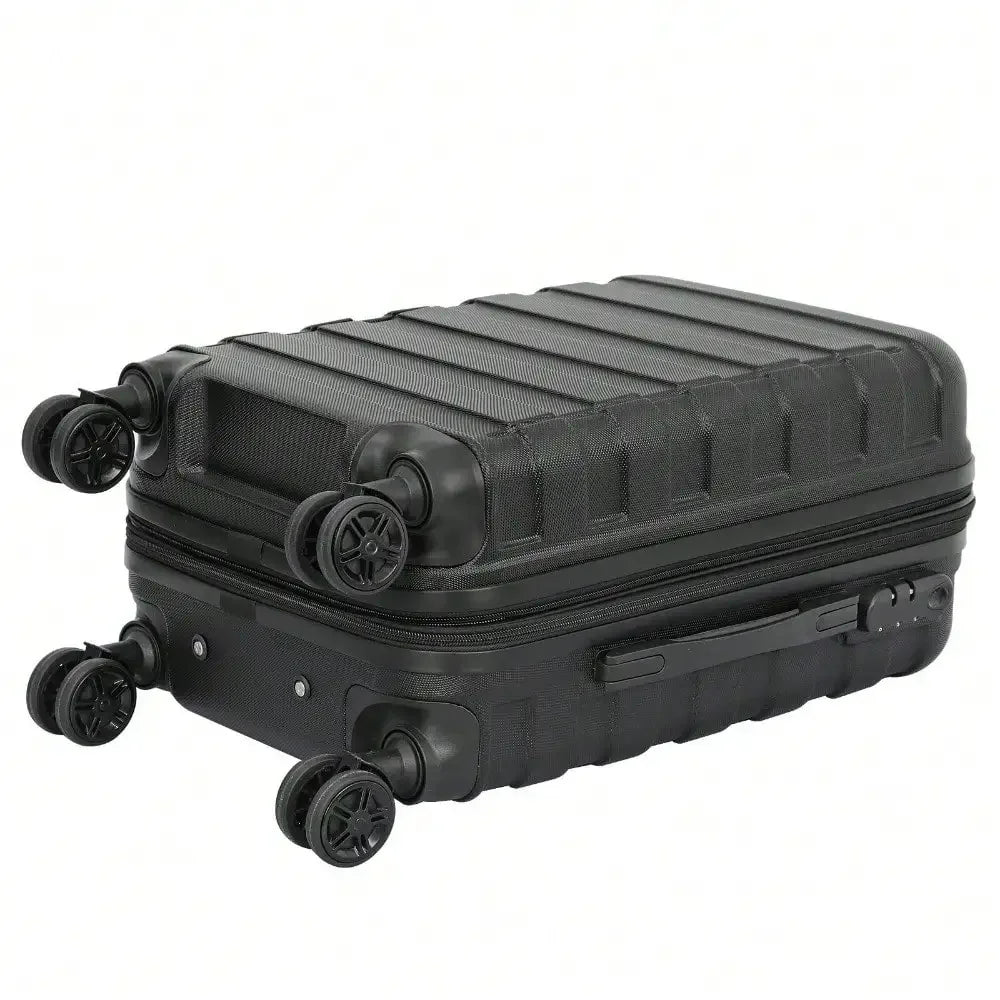 21" Carry On Suitcase Luggage Hardside Spinner Travel Lightweight Black 4-Wheel