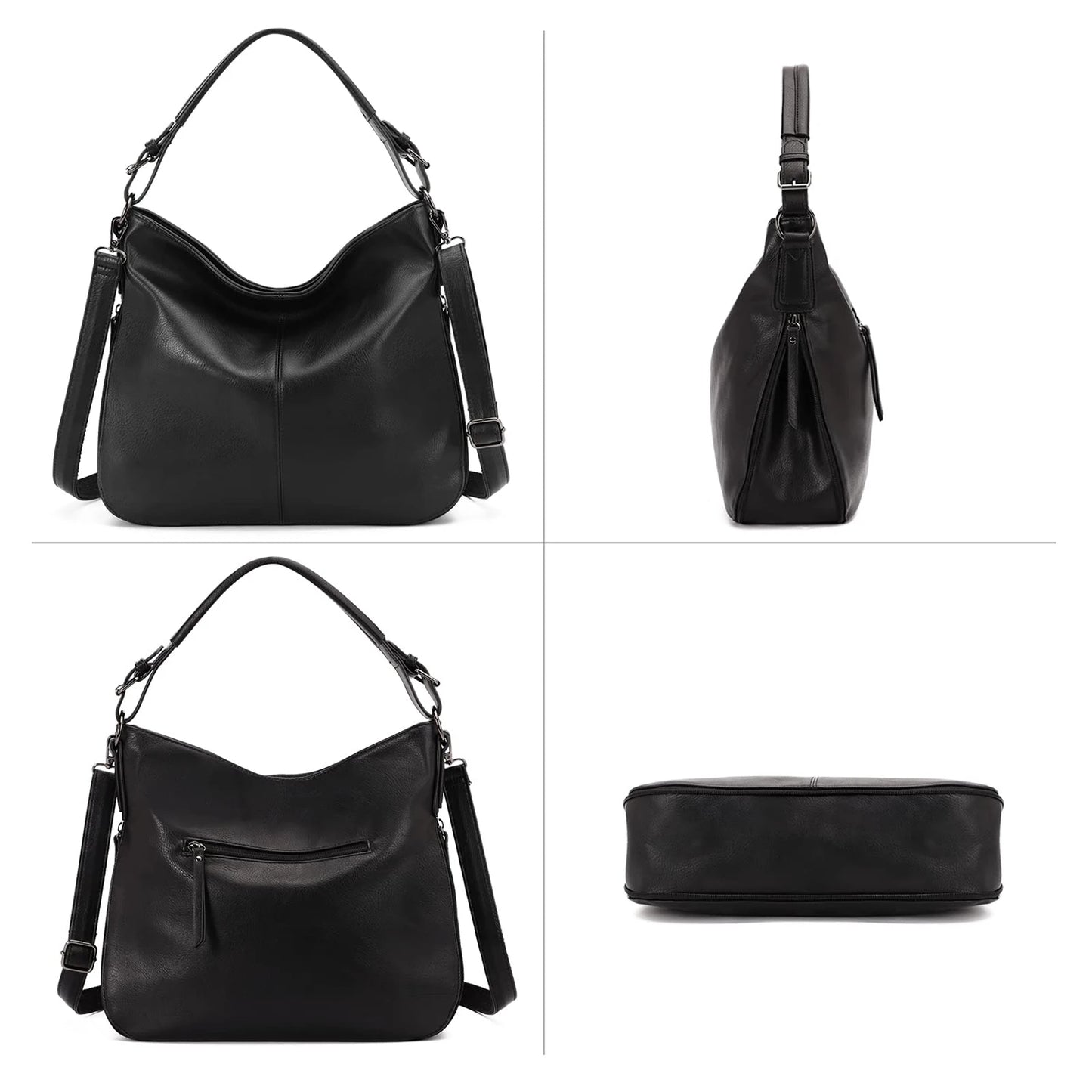 KL928 Large Purses for Women PU Leather Shoulder Handbag Crossbody Hobo Bags Ladies Tote Bags with Adjustable Shoulder Strap