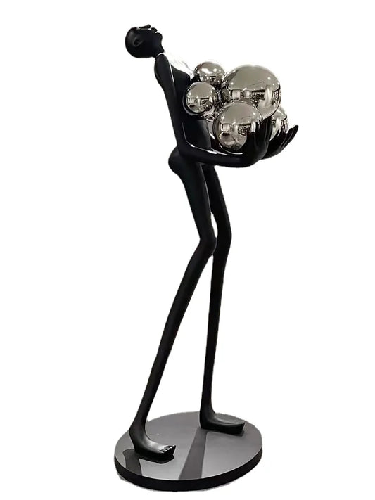 Humanoid Art Sculpture Fall Floor Lamp Living Room Light Luxury Design Sense Modern Creative Modeling Floor Lamp