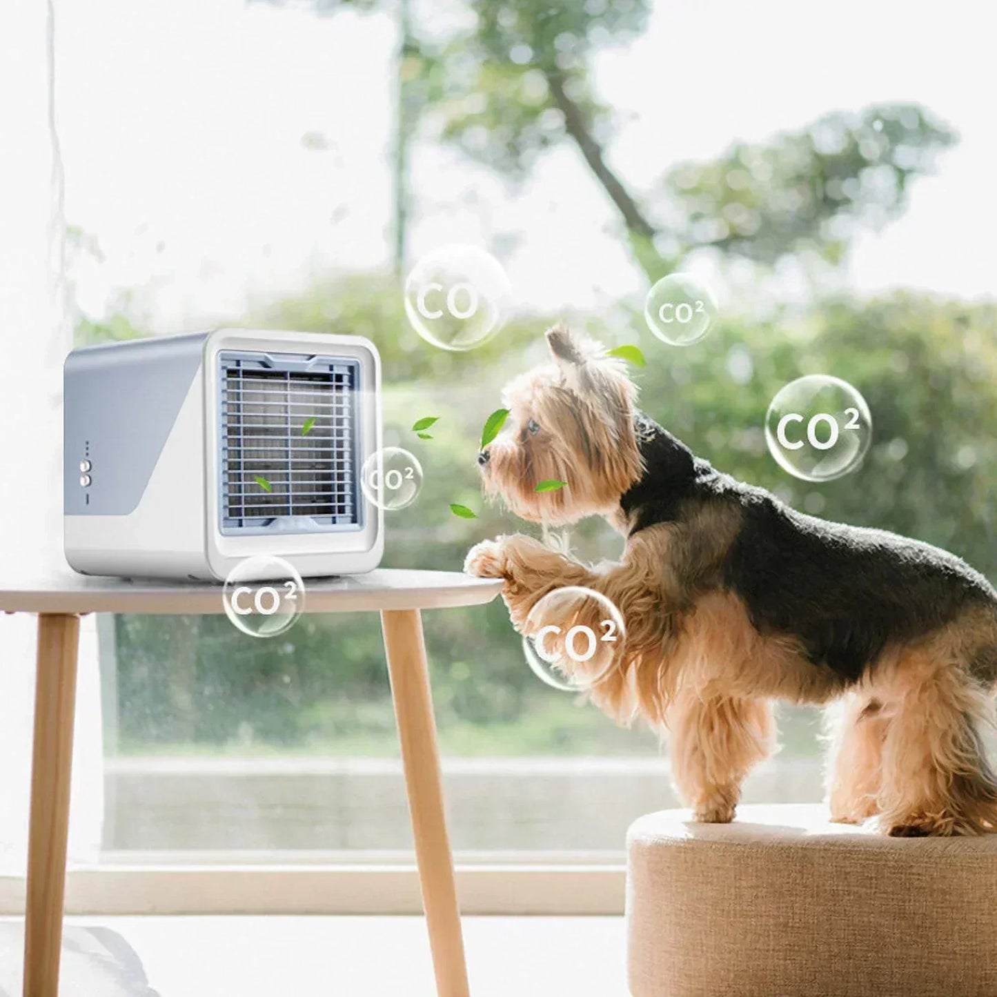 New Mini Air Conditioner Air Cooler Fan Light USB Portable Conditioner 3 Gear Adjust Space Cooling Fan For Home