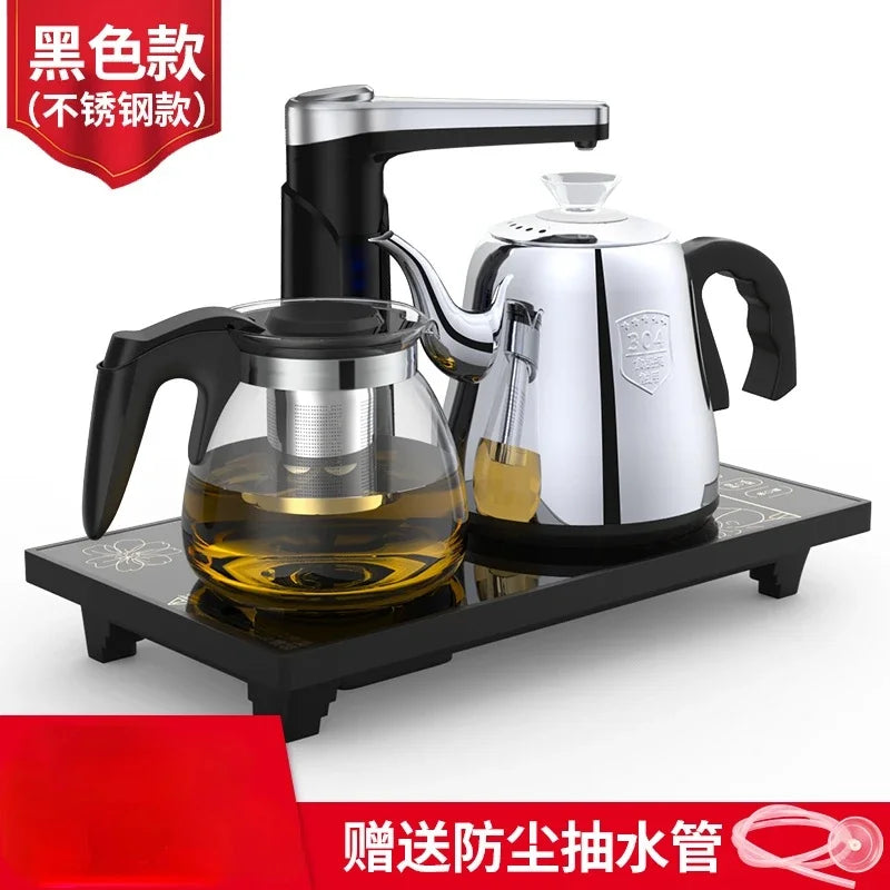 304 stainless steel automatic water supply electric kettle intelligent temperature regulating tea table integrated tea set panel