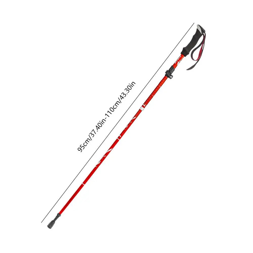 Trekking Poles Colorful Aluminum Alloy Poles For Trekking Ultralight Folding Walking Sticks Hiking Gear For Backpacking Camping