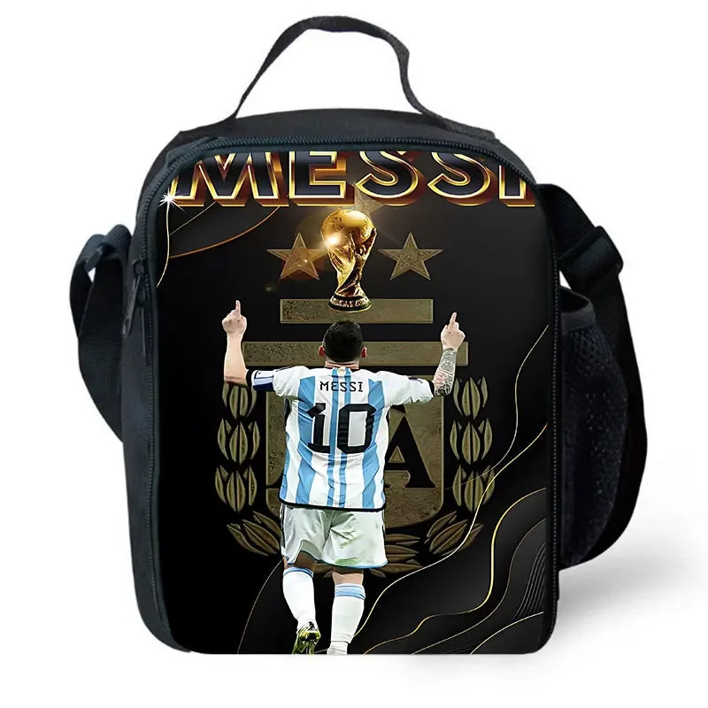 Cartoon C-CR7 Football-Stars Child School Backpack With Lunch Bags Pencil Bags School Bags for Boys Girls Best Gift