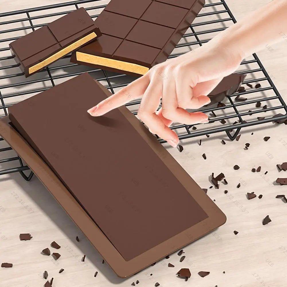 1/2PCS 10-hole Chocolate Bar Mold 3D Silicone Dubai Chocolate Mold for Stuffed Bar Silicone Molds Birthday Cake Handmade Gifts