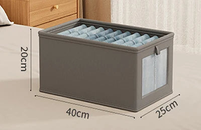 Visible Wardrobe Storage Organizer with Clear Window Large Capacity for Home Closet Bedroom T-Shirt Underwear Pants Organization