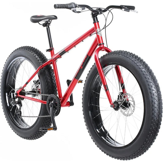 Dolomite Fat Tire Mountain Bike, for Adult Men Women, 26 Inch Wheels, 4 Inch Wide Knobby Tires, 7-Speed, Steel Frame,