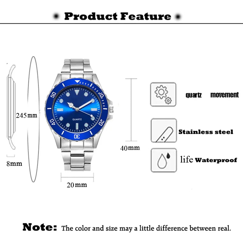 New Fashion Analog Quartz Wristwatches Business Men Watch Stainless Steel Strap Reloj Hombre Casual Watches Clock Drop Shipping