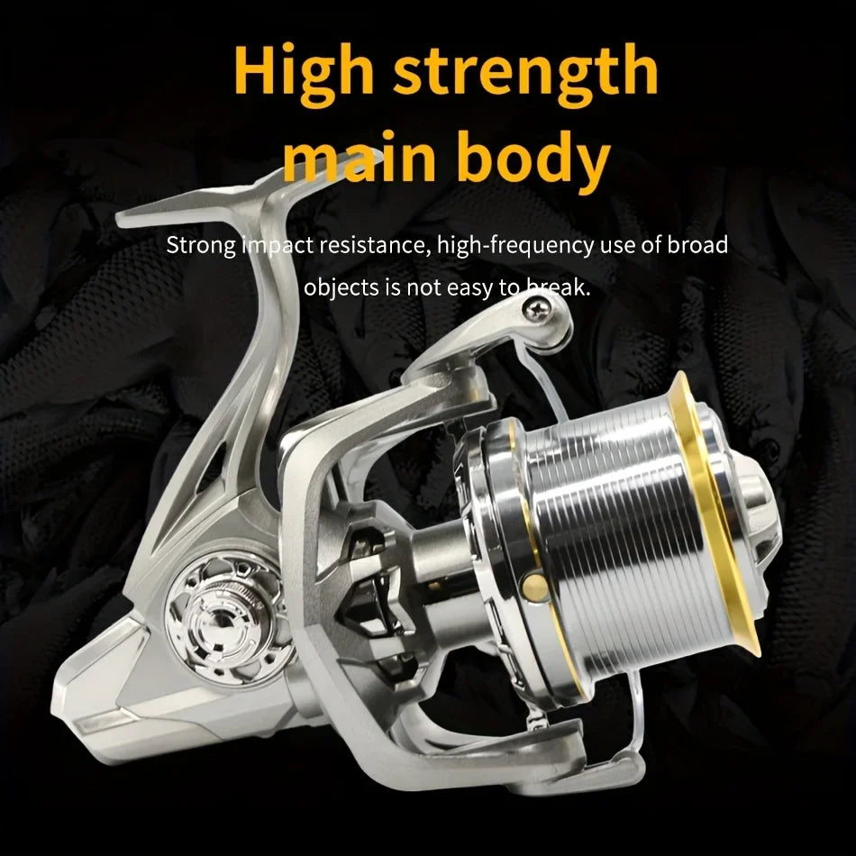 Long Shot Jigging Spinning Reel 8000/9000/10000/12000/14000 Series, 17+1BB Surf Fishing Reels, 55lb Max Drag, Saltwater Big Reel
