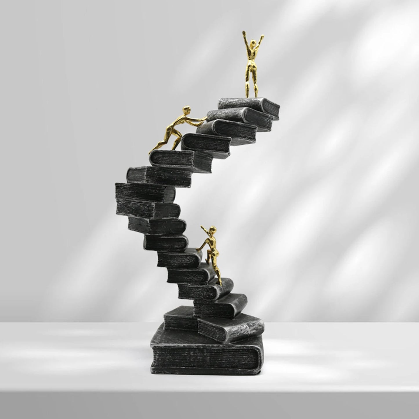 Ladder Sculpture Resin Collectible Statue Art Thinker Statues for Study Room Living Room Desktop Mantelpiece Abstract Figure