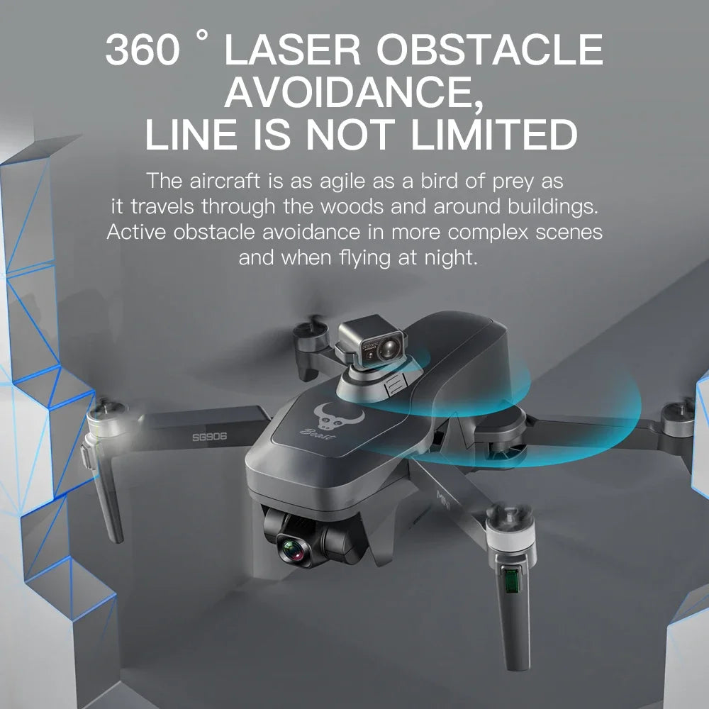 SG906 mini Drone with 3 axis Gimbal 4K HD Camera 5G WiFi Flight time 25 Mins RC Distance 1200M Folding Quadcopter