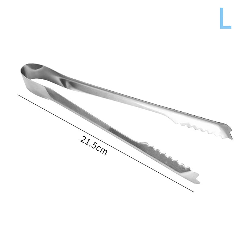 BBQ Food Tongs Barbecue Stainless Steel Kitchen Food Meat Non-slip Non-Stick Steak Clamp Cooking Tool Toothed Ice Towel Clip