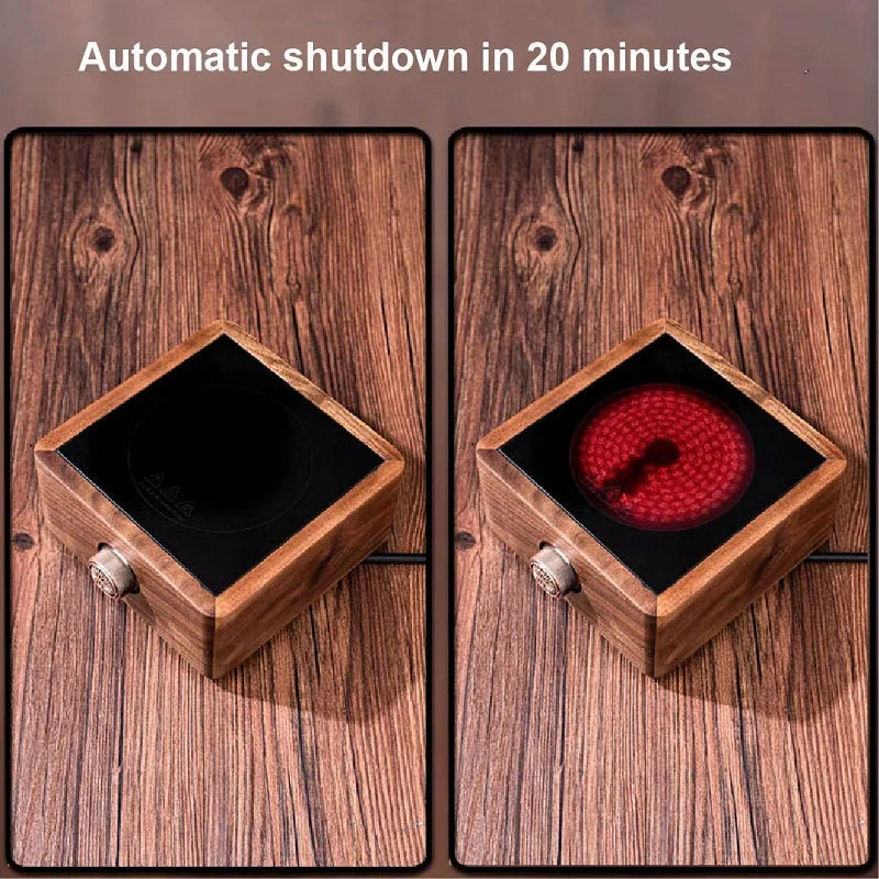 1000W Electric Ceramic Stove Home Walnut Tea Making Machine Tea Boiler Fast Boiling Water Adjustable Temperature Heater 220V