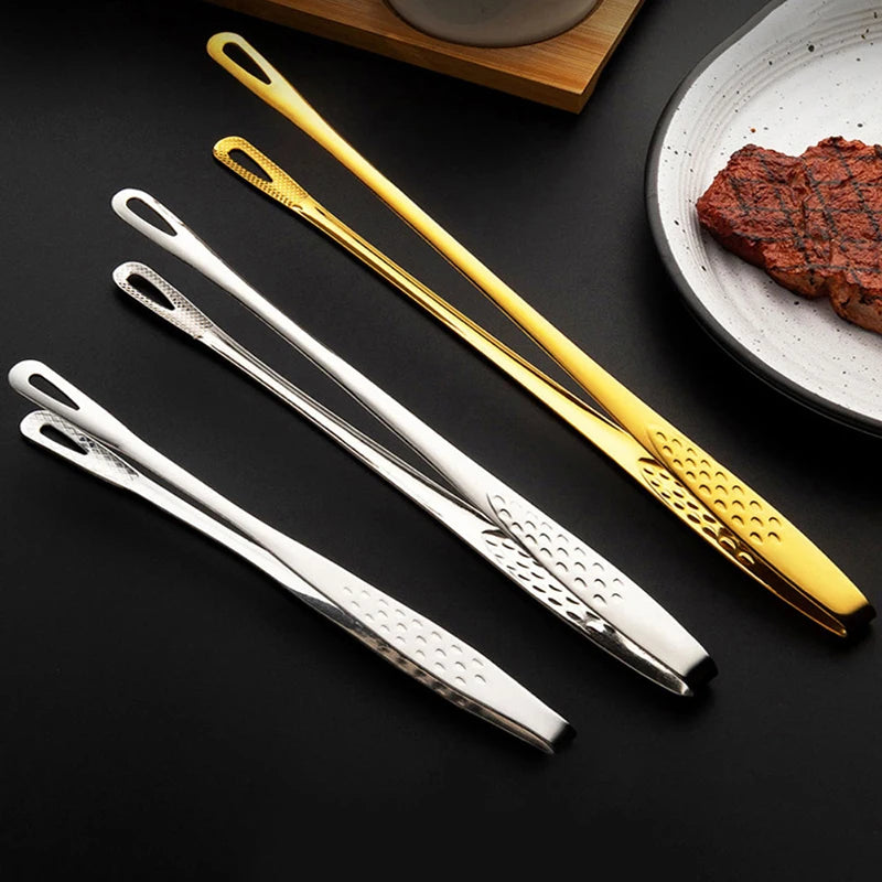 Stainless Steel Food Tongs Long Handle Non-Slip Barbecue Tongs Steak Tongs Kitchen Cooking Tools Kitchen Accessories