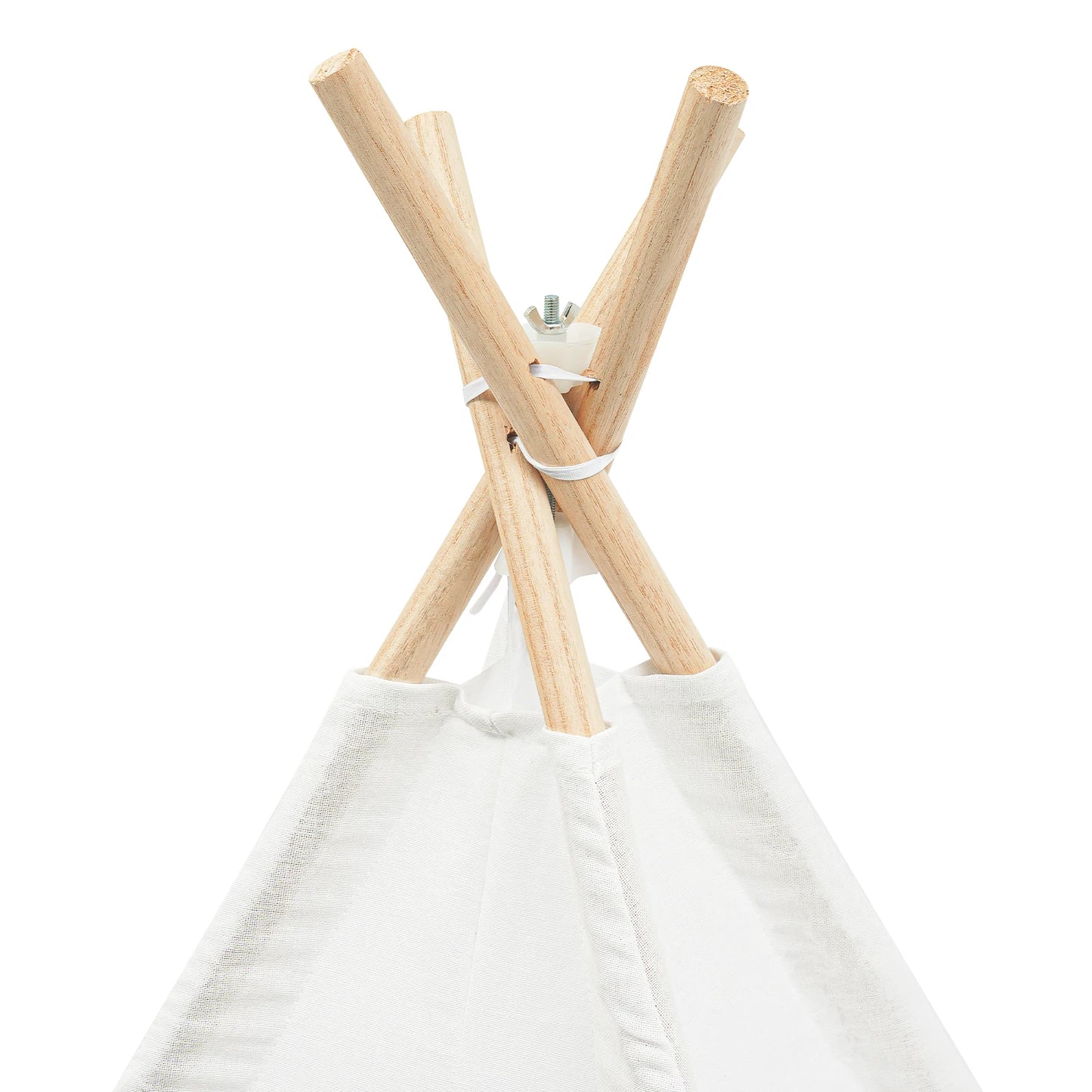 Teepee Tent for Kids Cotton Play Tent with Padded Mat and Lights String Foldable Tent with Carry Bag