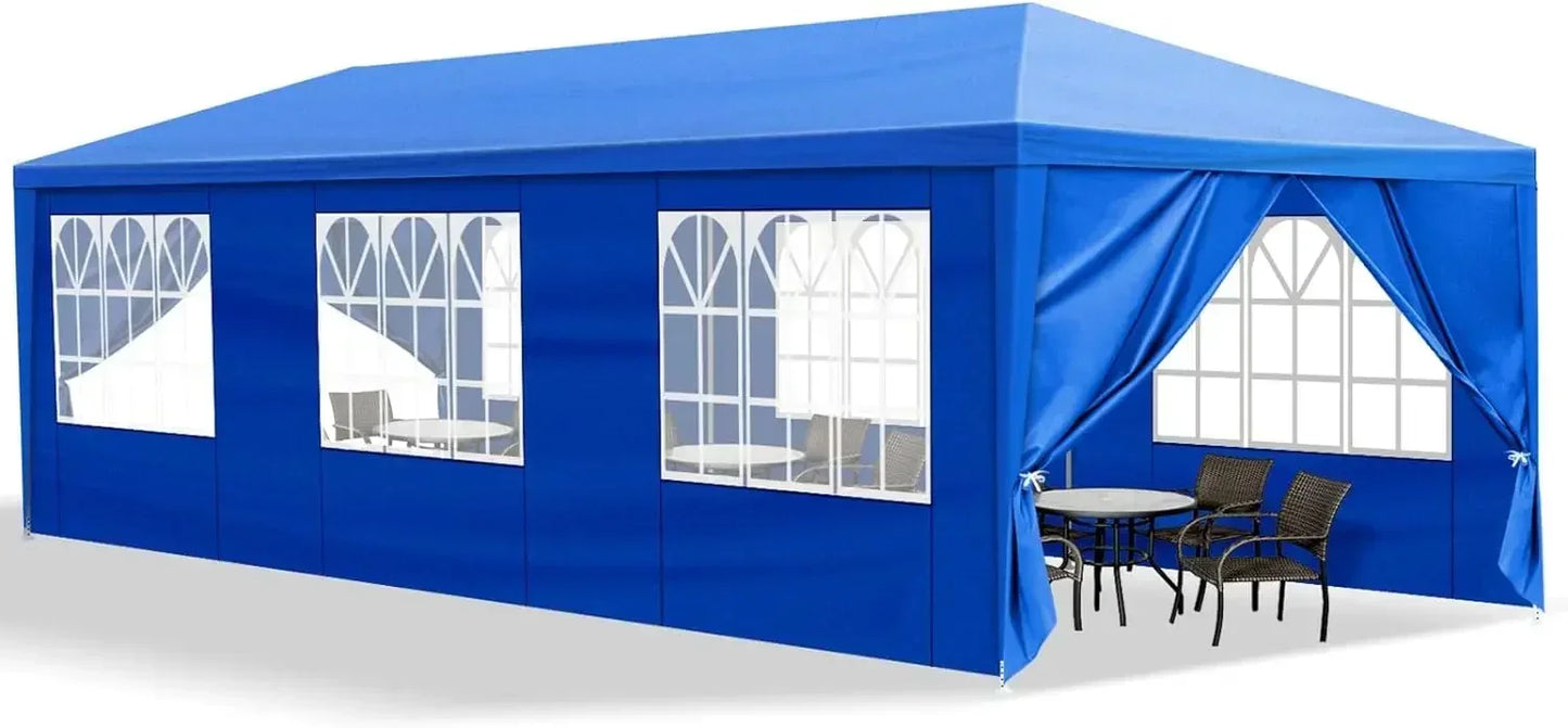 10x30 Outdoor Party Tent, Patio Canopy Tent Gazebo with Removable Sidewalls Instant Event Tent for Cater Events Wedding