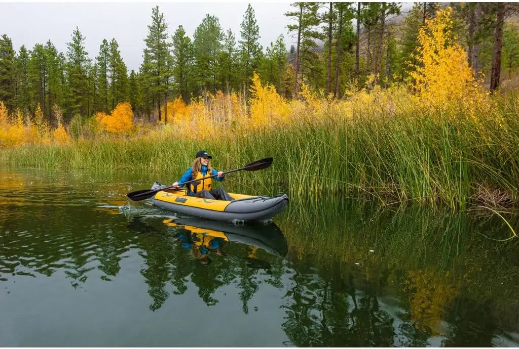 Island Voyage 2 Inflatable Kayak - for 1 or 2 Person - 11 ft - Yellow