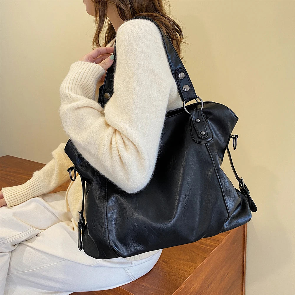 Large Totes Bag Women Shoulder Bags Large Capacity Crossbody Bags Leather Shoulder Side Tote Bag Female Shopper Handbags Wallet